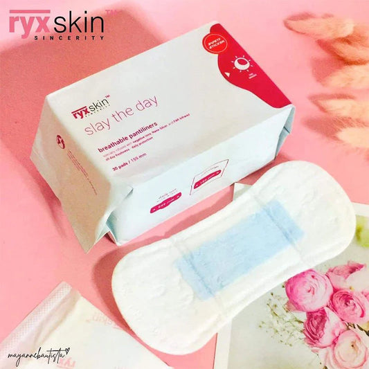 Ryx Skin Sincerity Slay the Day Sanitary Pantiliners Pads - Breathable Pantiliners 30 Pads 155mm